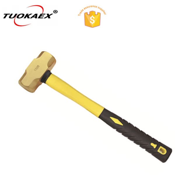 Brass sledge hammer with plastic handle